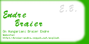 endre braier business card